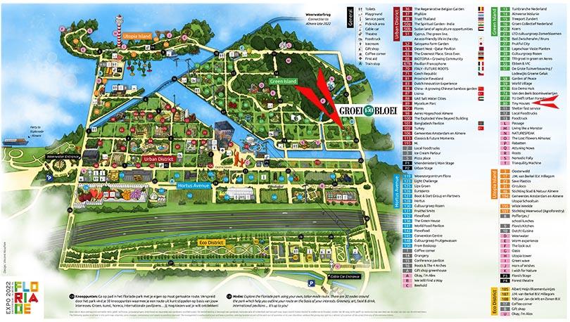 Bekijk de plattegrond van de Floriade